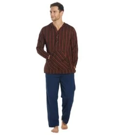Yak & Yeti Men's Cotton Long Sleeve Maroon -Prana Style 1740066979875 maroon 4a