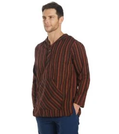 Yak & Yeti Men's Cotton Long Sleeve Maroon -Prana Style 1740066979875 maroon 5a