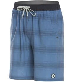 Vuori Men's Kore Yoga Shorts Slate Charcoal Stripe