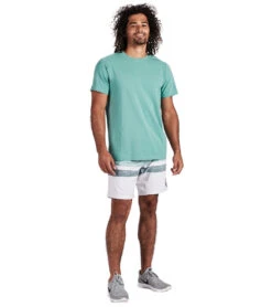 Vuori Men's Tuvalu Stretch Tee Aloe -Prana Style 1740139757603 aloe 4a