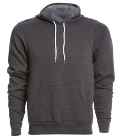 Bella + Canvas Men's Poly-Cotton Fleece Pullover Hoodie -Prana Style 1740153552931 darkgreyheather