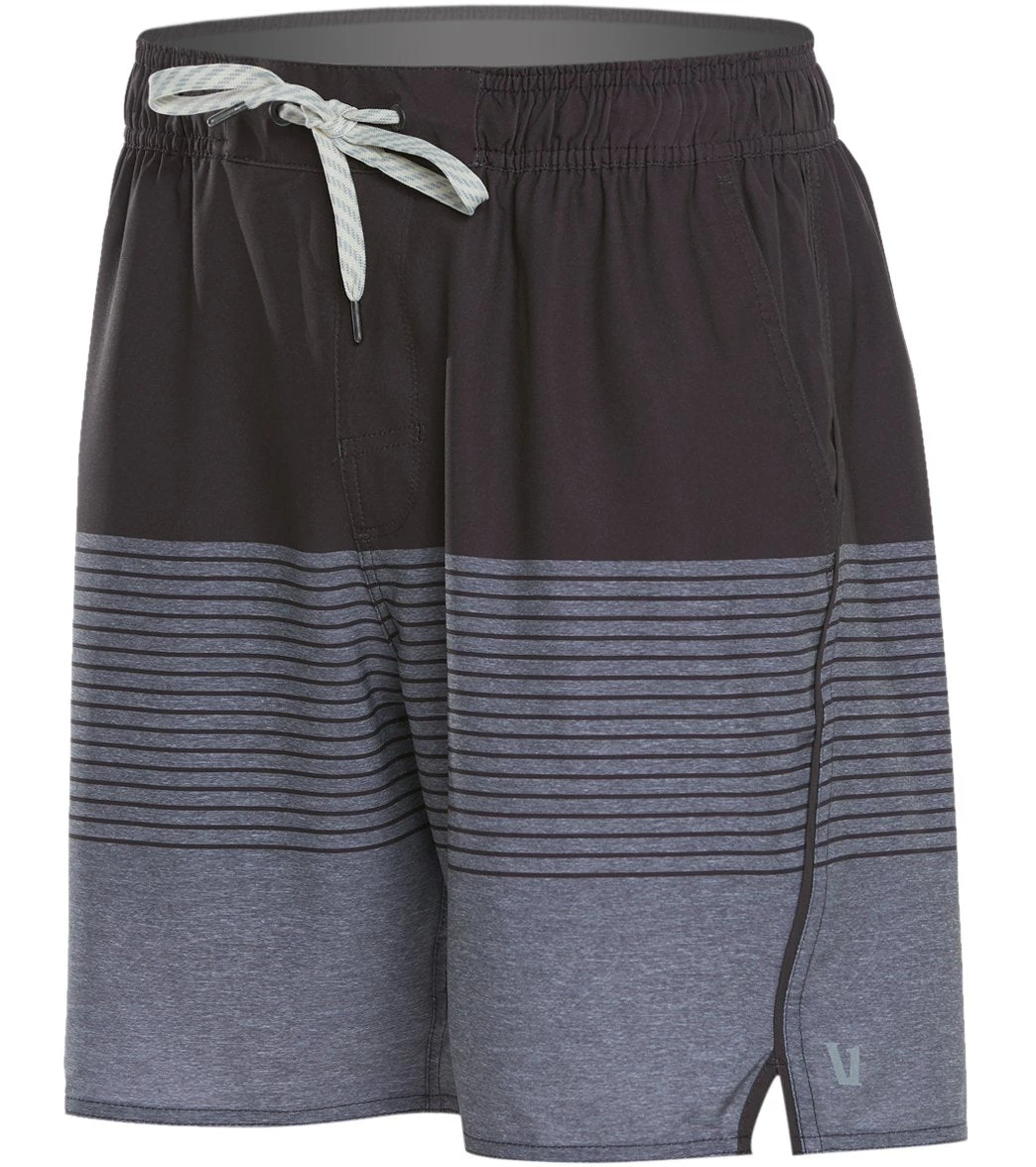 Vuori Men's Trail Yoga Shorts Espresso Stripe 3 Vuori Men's Trail Yoga Shorts Espresso Stripe
