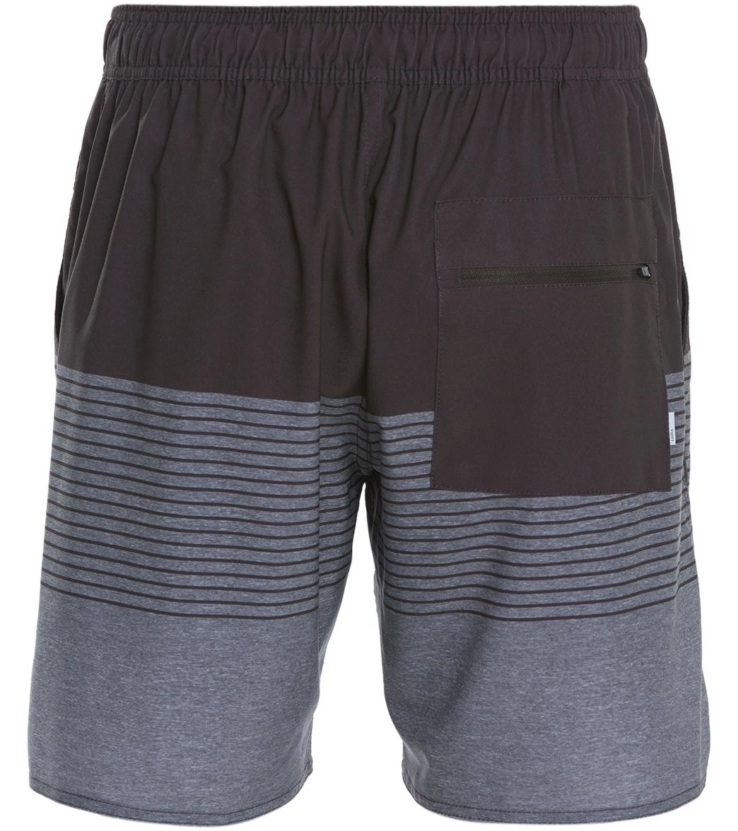 Vuori Men's Trail Yoga Shorts Espresso Stripe 4 Vuori Men's Trail Yoga Shorts Espresso Stripe - Image 2