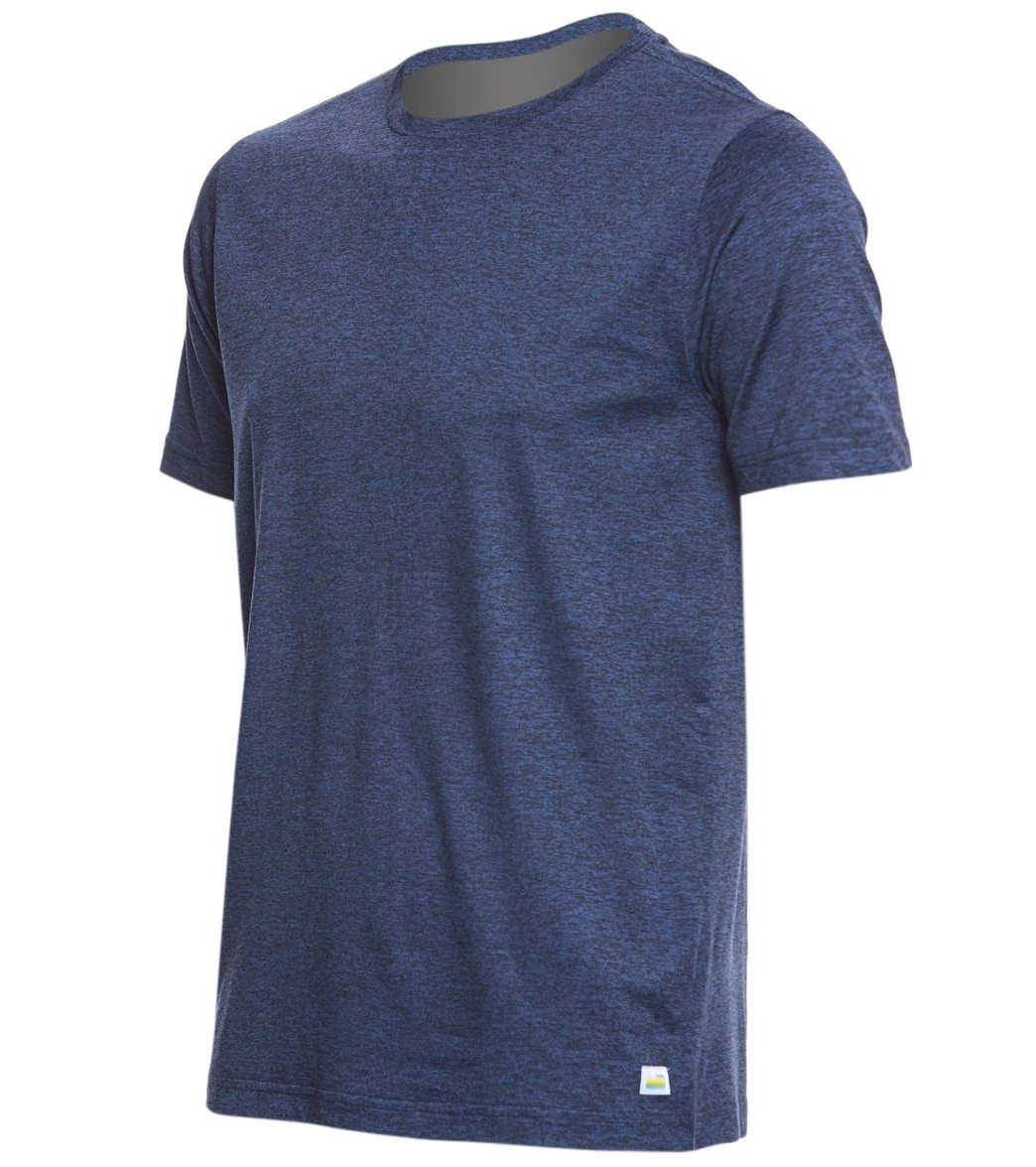 Vuori Men's Strato Tech Yoga Tee Navy Heather 3 Vuori Men's Strato Tech Yoga Tee Navy Heather