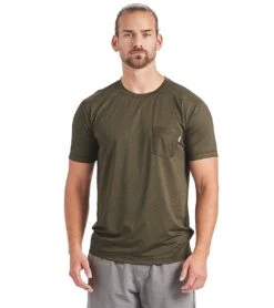 Vuori Men's Tradewind Performance Tee Evergreen Heather -Prana Style 1740209127459 evergreenheather