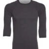 Bella + Canvas Men's 3/4 Sleeve Baseball Tee -Prana Style 1740233375779 blackheatherblack 1a