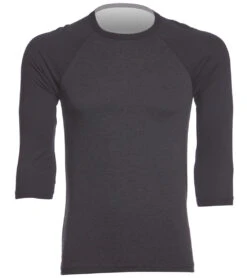 Bella + Canvas Men's 3/4 Sleeve Baseball Tee -Prana Style 1740233375779 blackheatherblack