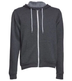 Bella + Canvas Men's Sponge Fleece Full Zip Hoodie -Prana Style 1740238192675 darkgreyheather