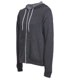 Bella + Canvas Men's Sponge Fleece Full Zip Hoodie Dark Grey Heather