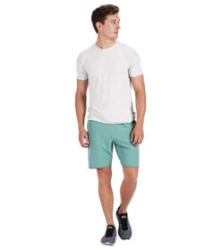 Vuori Men's Banks Shorts Aloe Linen Texture -Prana Style 1740335054883 aloelinentexture 4a