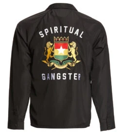 Spiritual Gangster Men's Frequency Coaches Jacket 8 Spiritual Gangster Men's Frequency Coaches Jacket -Prana Style 1740340101155 black 3a