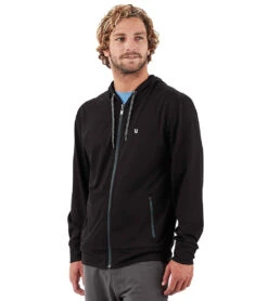 Vuori Men's Jackson Stretch Workout Hoodie -Prana Style 1741621297187 black
