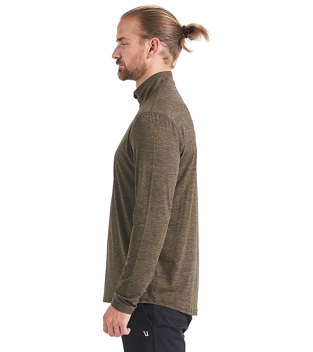 Vuori Men's Ease Performance Yoga 1/2 Zip Evergreen Heather 3 Vuori Men's Ease Performance Yoga 1/2 Zip Evergreen Heather