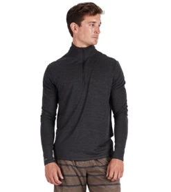 Vuori Men's Ease Performance Yoga 1/2 Zip Charcoal Heather -Prana Style 1741818232867 charcoalheather 1