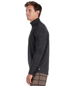 Vuori Men's Ease Performance Yoga 1/2 Zip Charcoal Heather