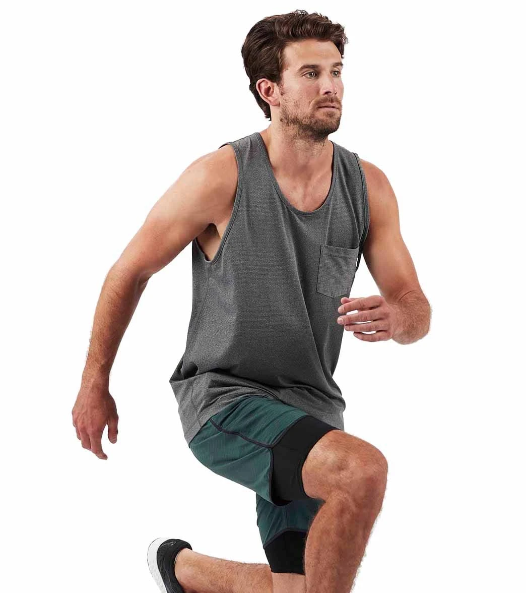 Vuori Men's Tradewind Performance Tank Heather Grey 2 Vuori Men's Tradewind Performance Tank Heather Grey