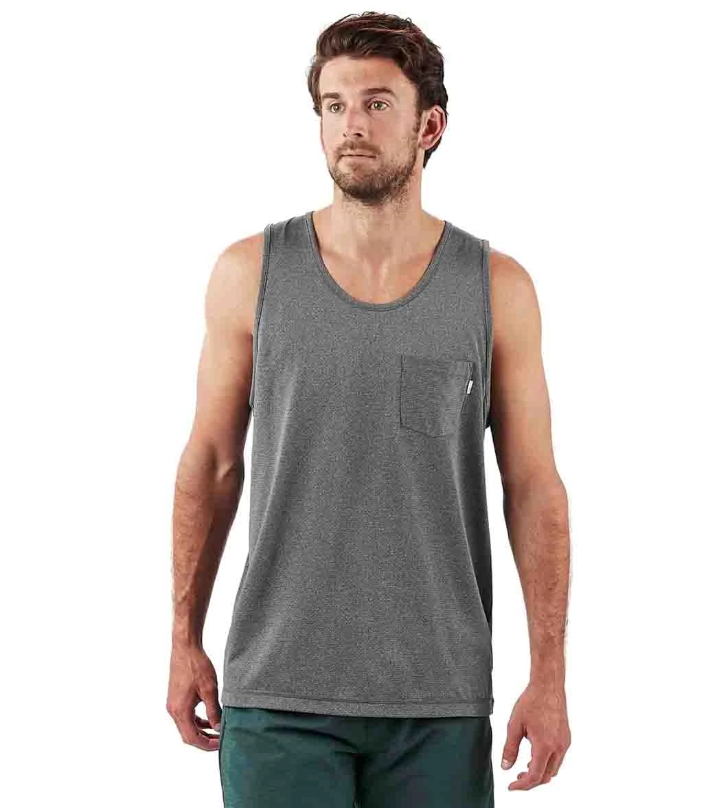 Vuori Men's Tradewind Performance Tank Heather Grey 3 Vuori Men's Tradewind Performance Tank Heather Grey - Image 2