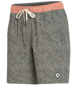 Vuori Men's Kore Yoga Shorts Grey Herringbone