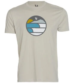 Vuori Men's Waves Mountain Sun Yoga Tee -Prana Style 4345673383979 lightgrey