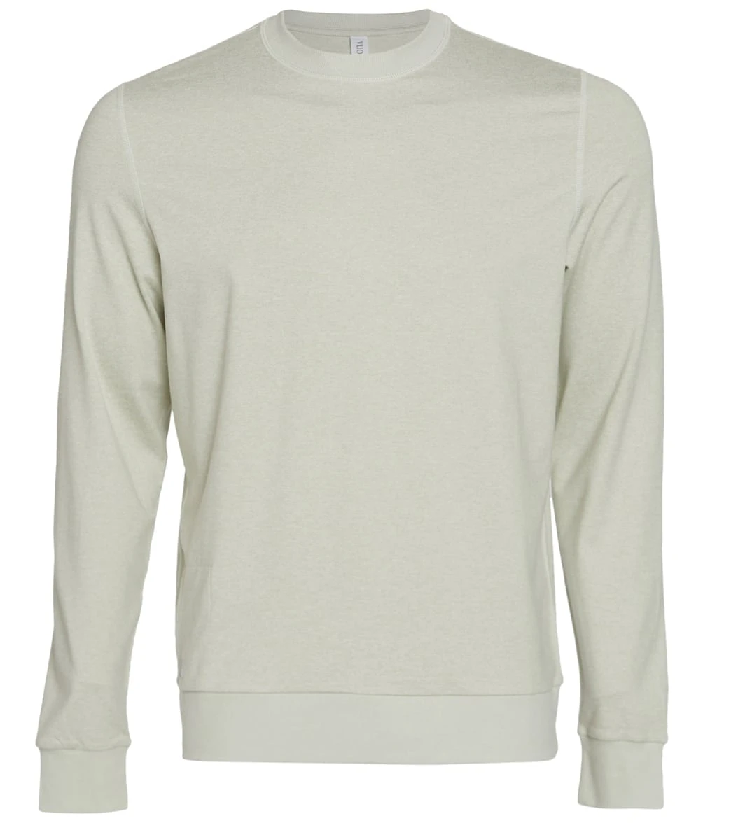 Vuori Men's Ponto Performance Crew Neck Pullover Dove Grey Heather 5 Vuori Men's Ponto Performance Crew Neck Pullover Dove Grey Heather - Image 3