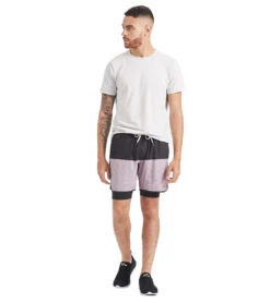 Vuori Men's Stockton Shorts Black Fig Stripe -Prana Style 4345897025579 blackfigstripe 4a