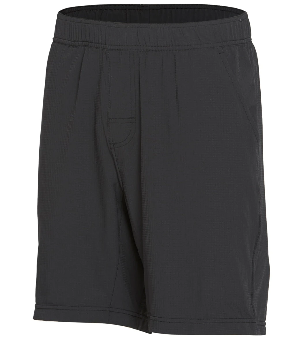 PrAna Men's Heiro 8" Inseam Non Lined Yoga Shorts Black 3 PrAna Men's Heiro 8" Inseam Non Lined Yoga Shorts Black