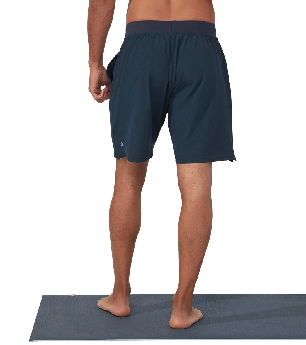 Manduka Men's Performance Classic Rise Shorts Dark Sapphire 3 Manduka Men's Performance Classic Rise Shorts Dark Sapphire