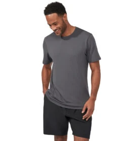Manduka Men's Performance Crew Neck Short Sleeve Tee NEW GREY 5 Manduka Men's Performance Crew Neck Short Sleeve Tee NEW GREY -Prana Style 4372736114731 newgrey