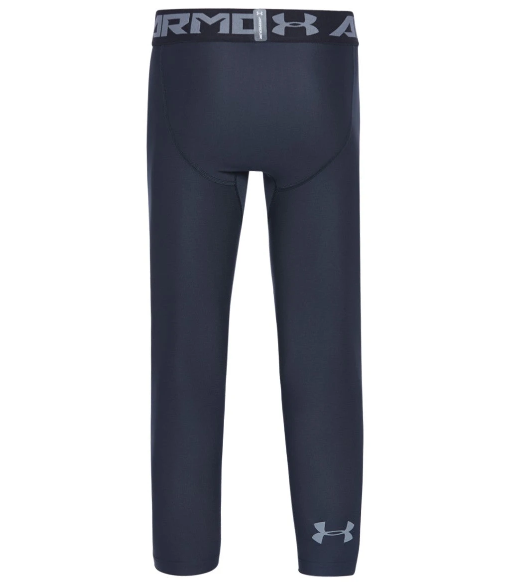 Under Armour Men's UA HeatGear Armour 3/4 Tight Black/Steel 2 Under Armour Men's UA HeatGear Armour 3/4 Tight Black/Steel