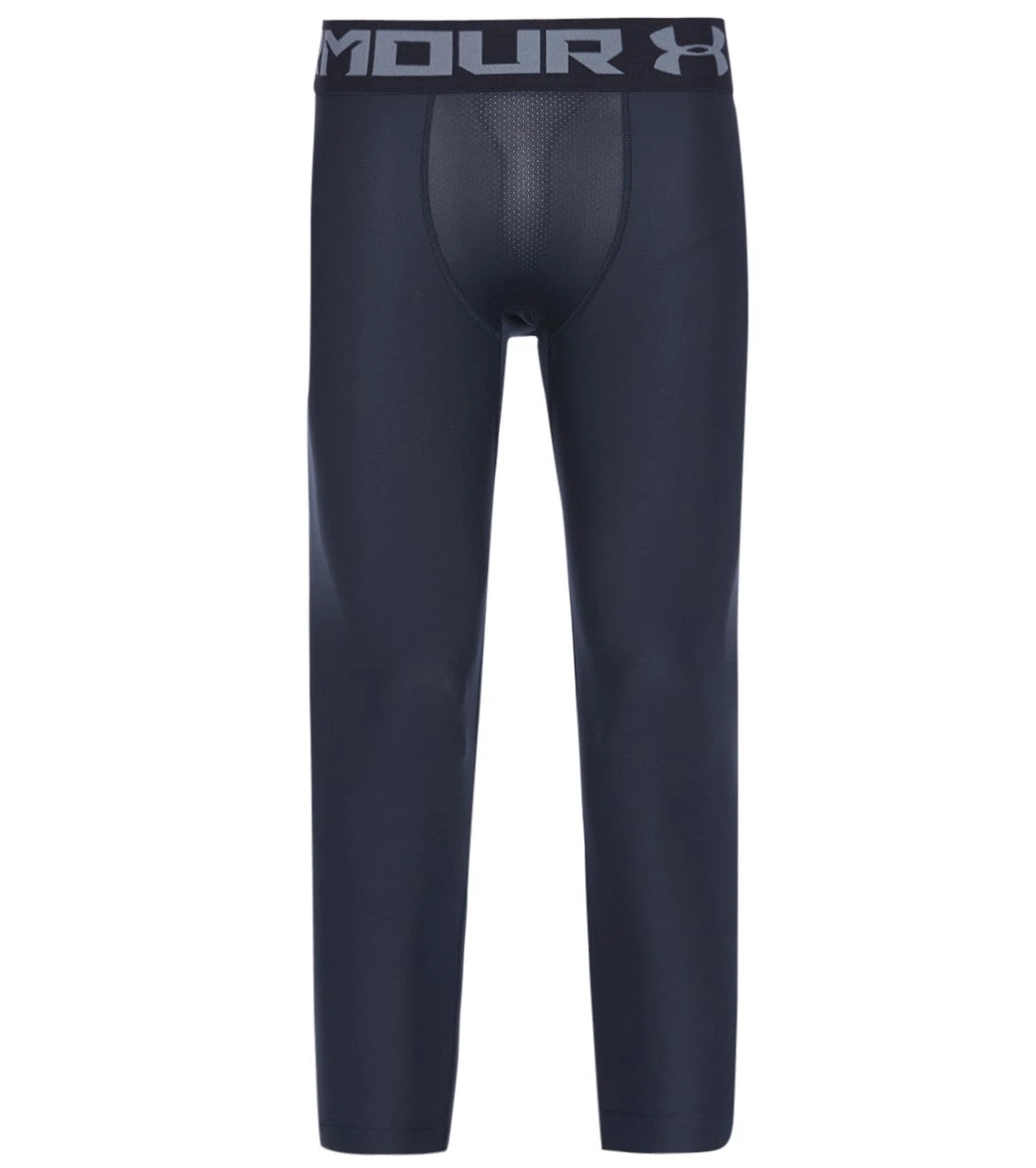 Under Armour Men's UA HeatGear Armour 3/4 Tight Black/Steel 3 Under Armour Men's UA HeatGear Armour 3/4 Tight Black/Steel - Image 2