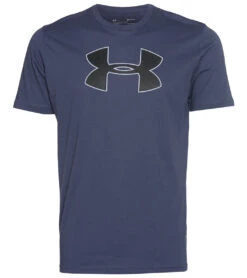 Under Armour Men's Big Logo Short Sleeve Tee -Prana Style 4473486835755 blueinkblack