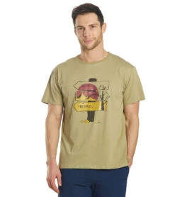 Yak & Yeti Men's T Shirt Be Free Be Kind -Prana Style 6577628381227 beige 1