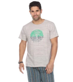 Yak & Yeti Men's T-Shirt Tree Of Life Print -Prana Style 6577633984555 natural