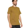 Yak & Yeti Men's Button Up Kurta Mustard -Prana Style 6577634148395 mustard 2a