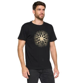Yak & Yeti Men's Tree Of Life T Shirt -Prana Style 6577635786795 black 2a