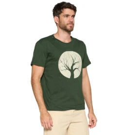 Yak & Yeti Men's Tree Of Life T Shirt Green