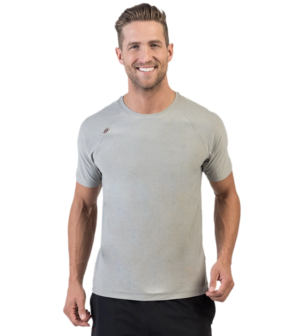 Rhone Men's Reign Short Sleeve Shirt Light Gray Heather 7 Rhone Men's Reign Short Sleeve Shirt Light Gray Heather - Image 5