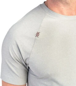Rhone Men's Reign Short Sleeve Shirt -Prana Style 6585209225259 lightgrayheather 4a