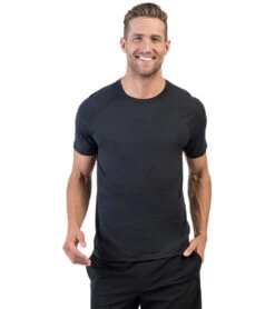 Rhone Men's Reign Tech Short Sleeve Shirt Black -Prana Style 6585209552939 black