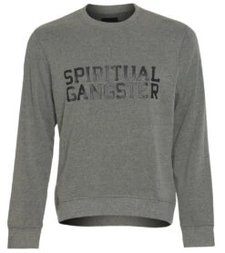 Spiritual Gangster Men's SG Varsity Fleece -Prana Style 6628744822827 heathergrey