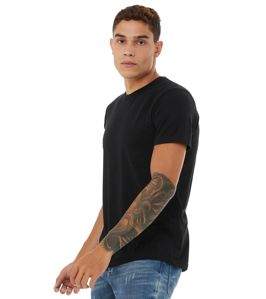 Bella + Canvas Sueded Airlume Crew Tee Black 3 Bella + Canvas Sueded Airlume Crew Tee Black