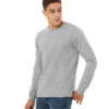 Bella + Canvas Sueded Airlume Long Sleeve Tee Athletic Heather -Prana Style 6646910091307 athleticheather 2a