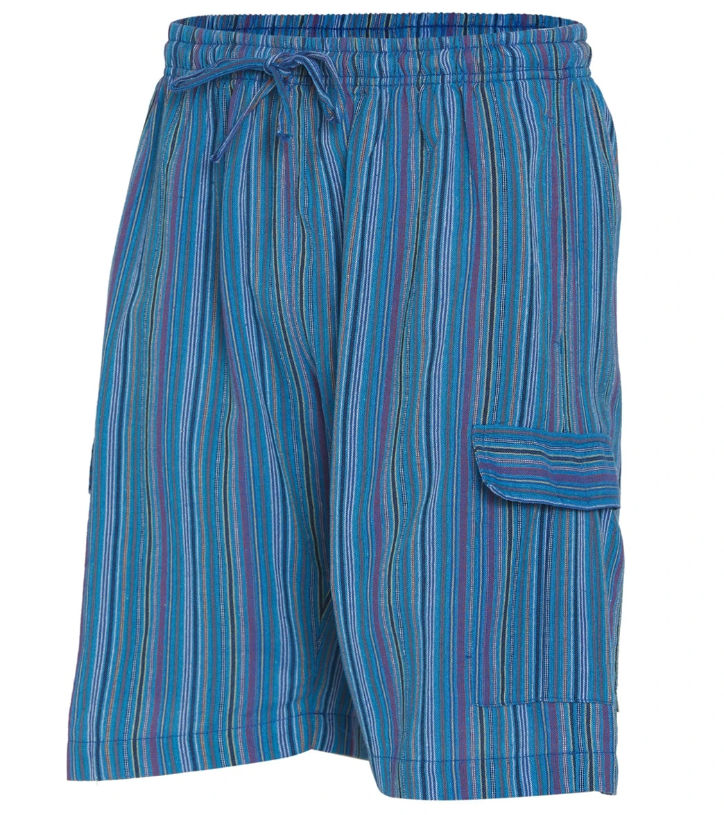 Yak & Yeti Men's Striped Shorts With Pockets Blue 3 Yak & Yeti Men's Striped Shorts With Pockets Blue