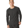 Beyond Yoga Always Beyond Long Sleeve Crew -Prana Style 6852272160811 darkestnight 1a