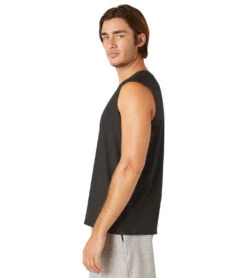 Beyond Yoga Featherweight Freeflo Muscle Tank -Prana Style 7086799355947 darkestnight 4a