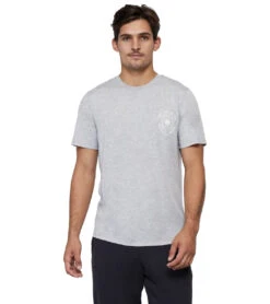 Spiritual Gangster Sky Above Namaste Dry S/S Tee -Prana Style 7092964130859 heathergrey