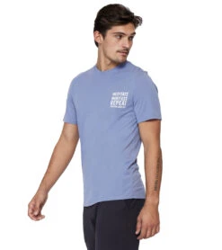 Spiritual Gangster Meditate Namaste Dry S/s Tee Washed Blue