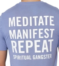 Spiritual Gangster Meditate Namaste Dry S/s Tee Washed Blue -Prana Style 7092964393003 washedblue 4a